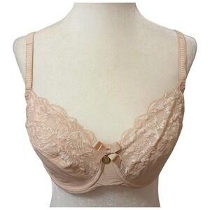 Chantelle Magnifique Underwire Minimizer Bra 34D Nude Beige Lace Lingerie